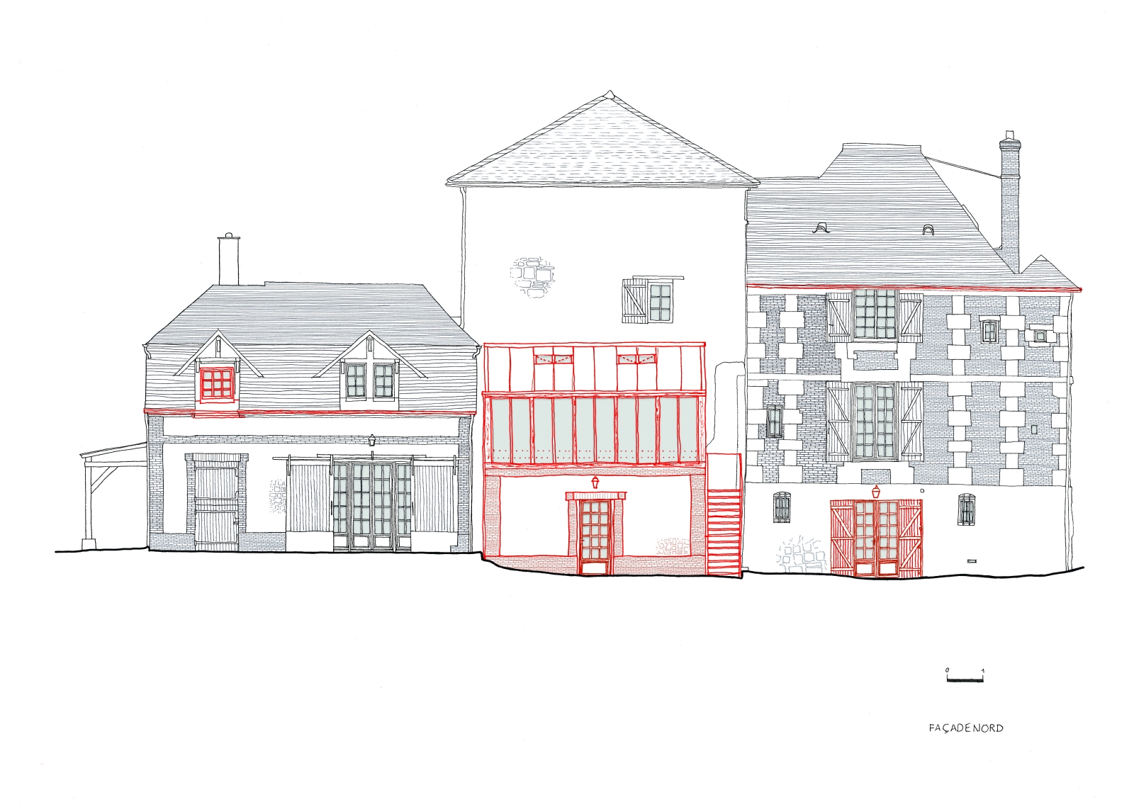 Cricqueboeuf, état projeté du manoir (AVP) (Calvados)
