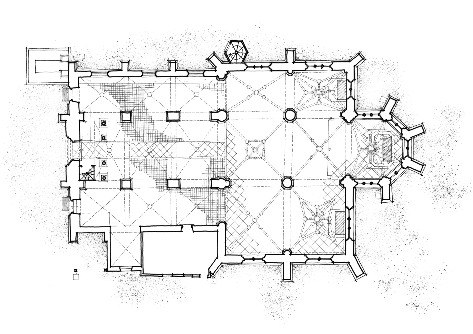 Puellemontier, église, plan existant (Haute-Marne)