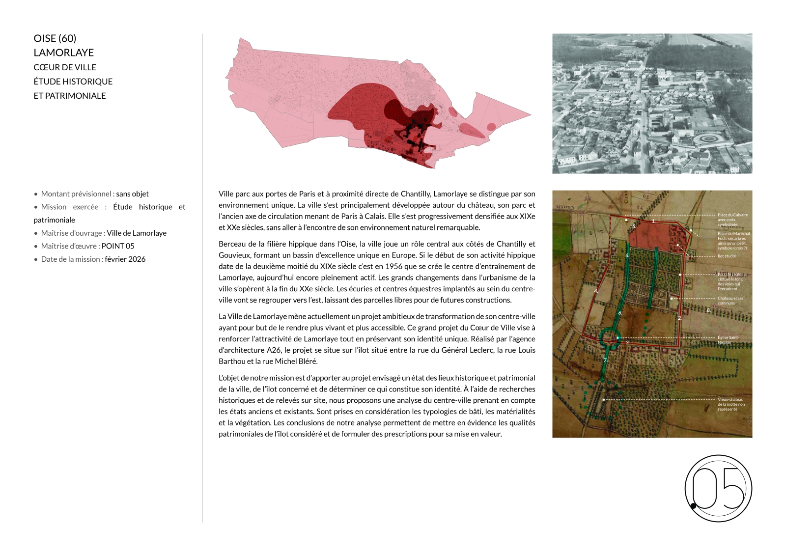 Etude urbaine et patrimoniale du cœur de ville de Lamorlaye (Oise)