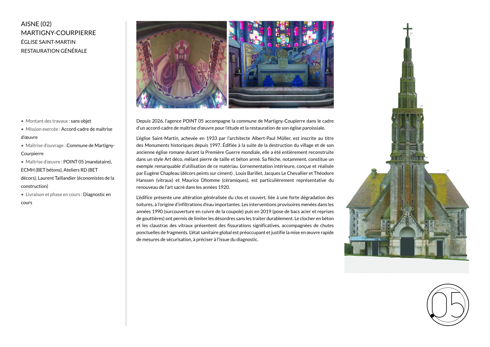 Eglise Art Déco de Martigny-Courpierre (Aisne)